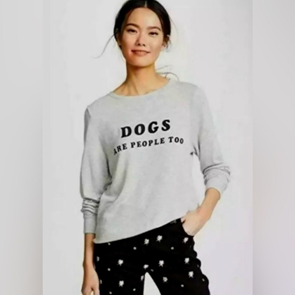Wild fox Dogs Are People Too Sweatshirt in Gray